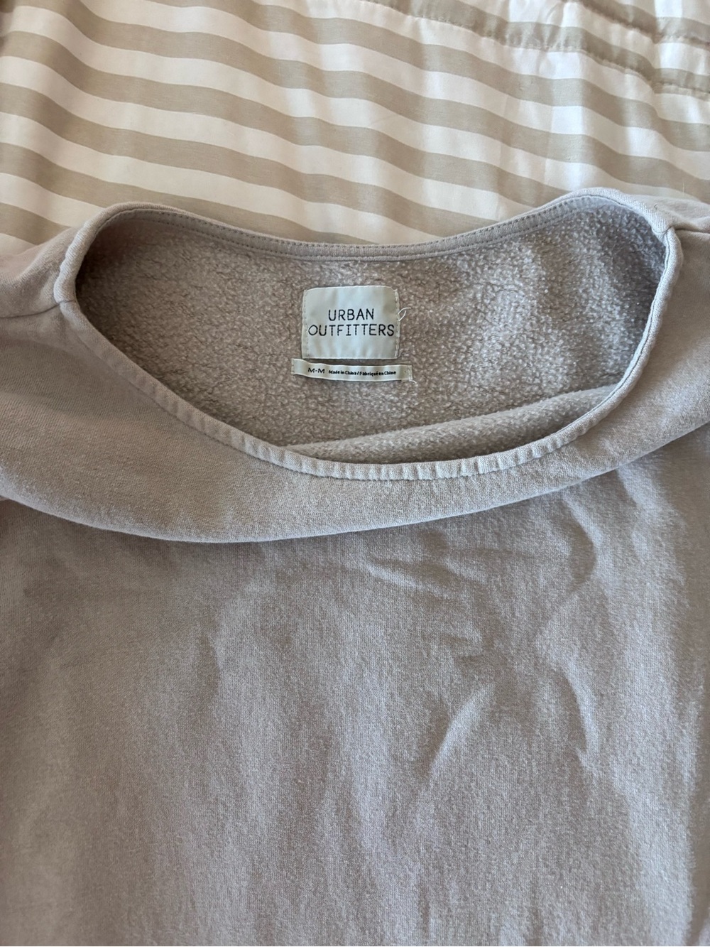 Urban Outfitters Soft Pullover Sweatshirt in Light Taupe